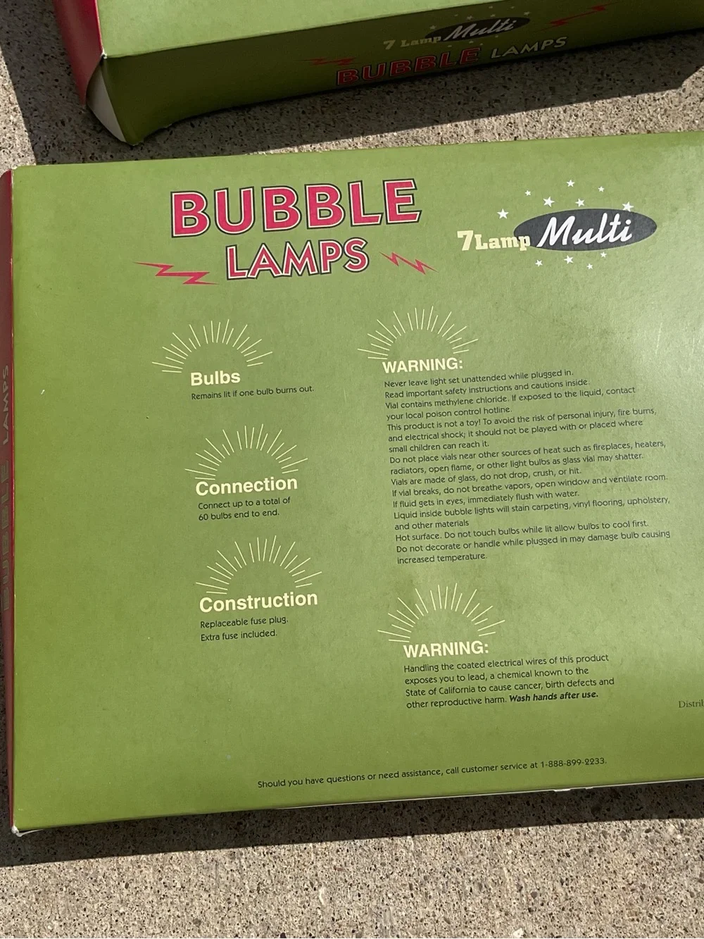 Vintage Bubble Lamps Christmas string lights 2 boxes New 2003 retro